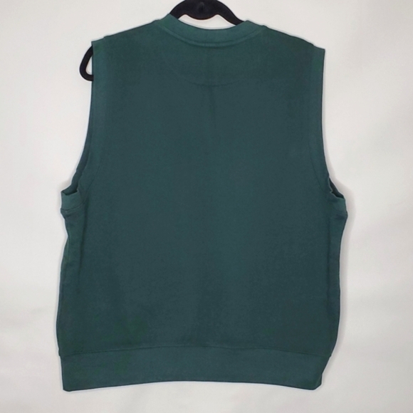 Obey Pine Green Vest Size M Slide Fleece Embroidered Dog Sleeveless Top Preppy - Picture 5 of 11
